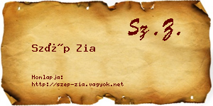 Szép Zia névjegykártya